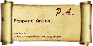 Poppert Anita névjegykártya