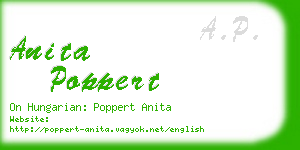 anita poppert business card